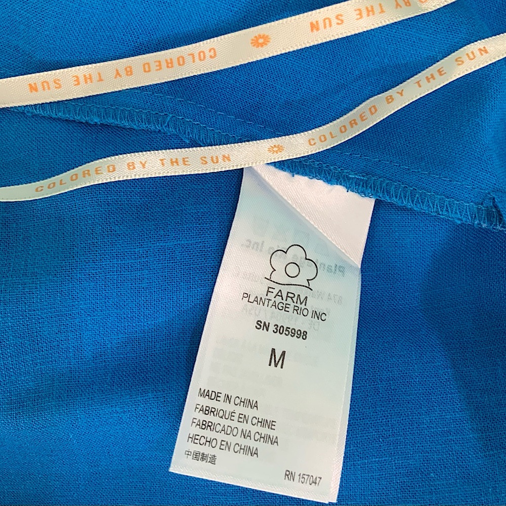 FARM Rio Blue Off-Shoulder Dress - Picture 10 of 11